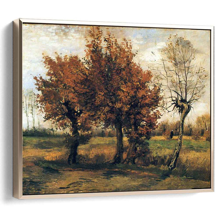 Autumn Landscape with Four Trees (1885) by Vincent van Gogh