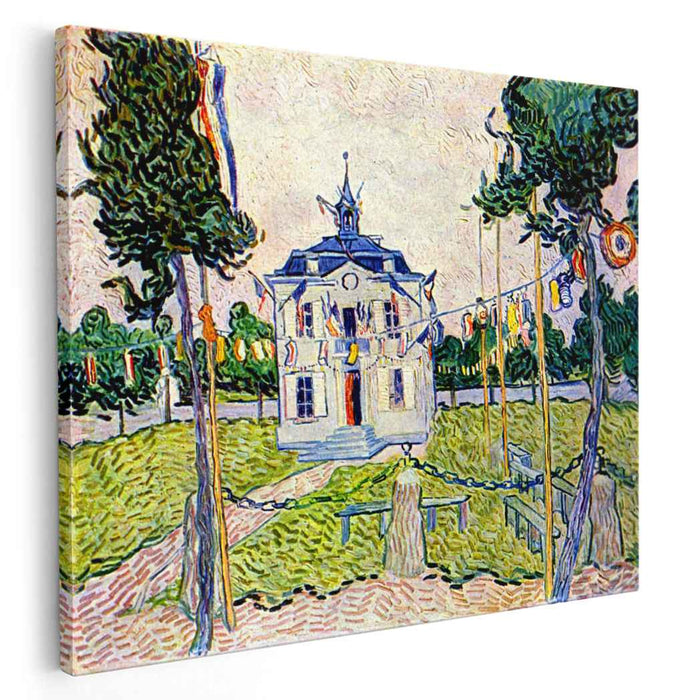 Auvers Town Hall in 14 July 1890 (1890) by Vincent van Gogh
