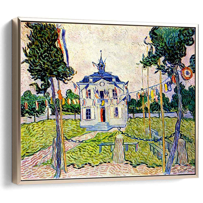 Auvers Town Hall in 14 July 1890 (1890) by Vincent van Gogh