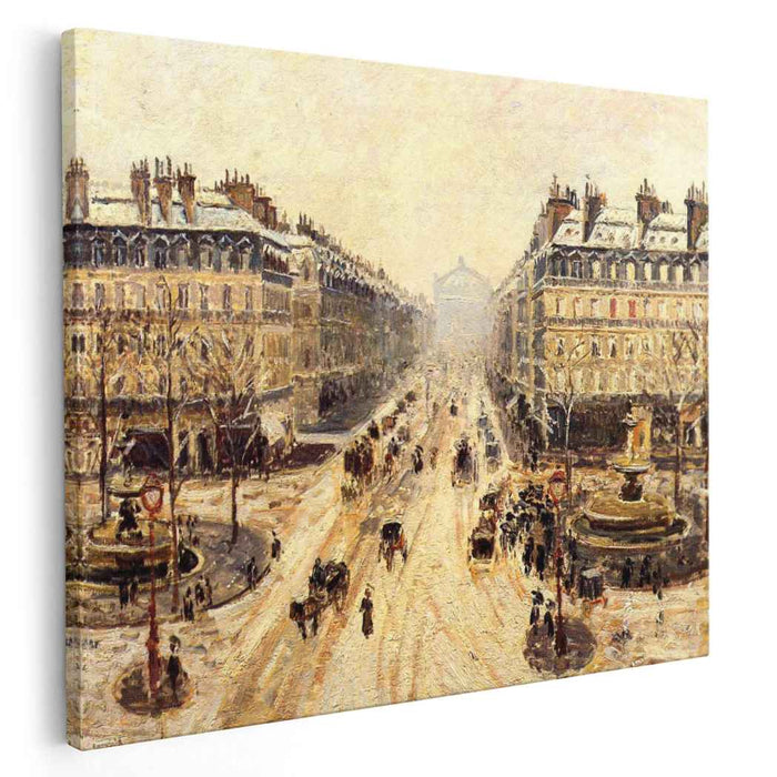 Avenue de l'Opera - Effect of Snow (1898) by Camille Pissarro