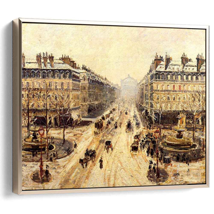 Avenue de l'Opera - Effect of Snow (1898) by Camille Pissarro
