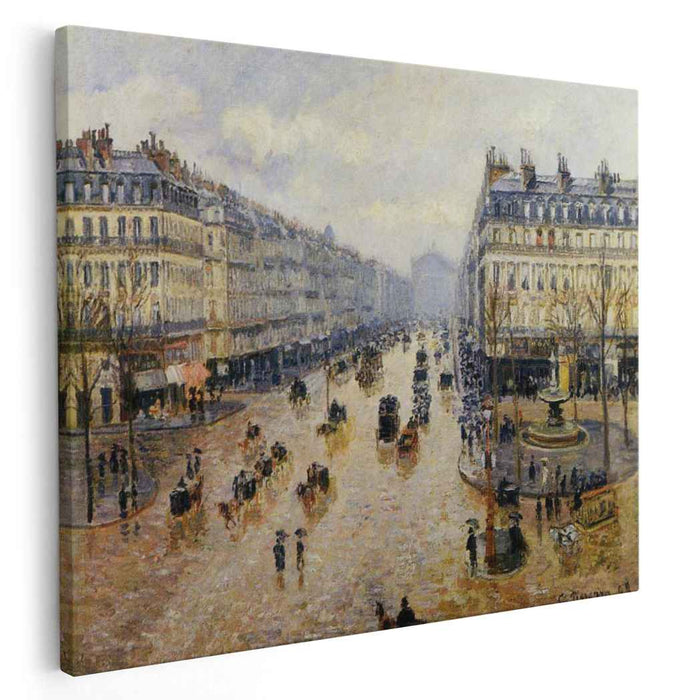Avenue de l'Opera Rain Effect (1898) by Camille Pissarro