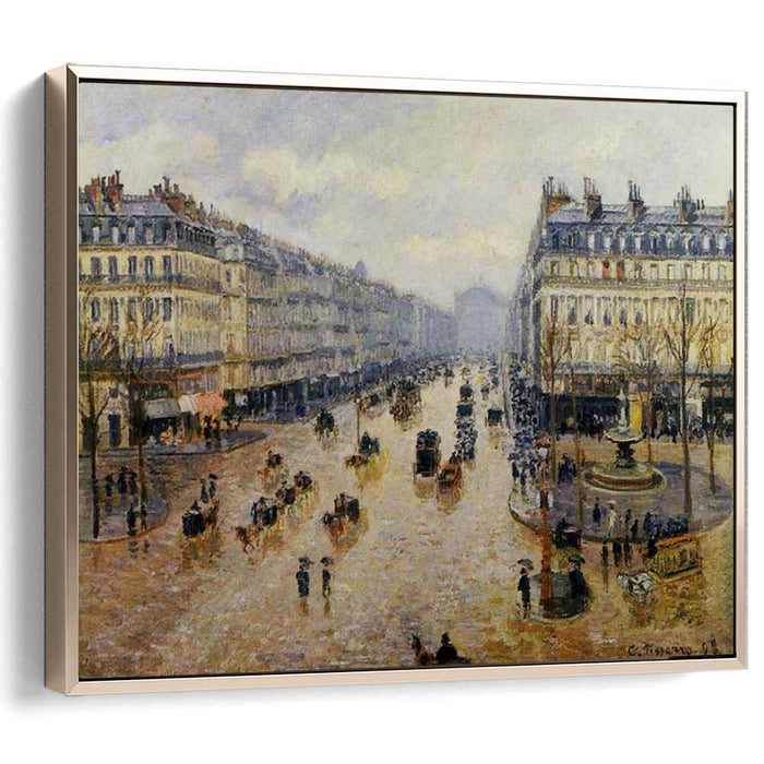 Avenue de l'Opera Rain Effect (1898) by Camille Pissarro