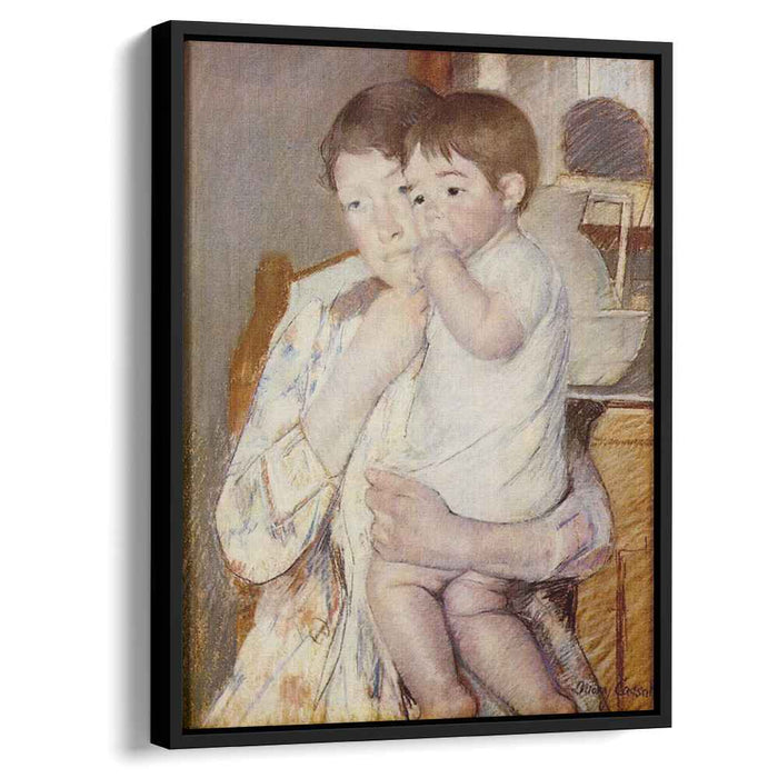 Baby in His Mother`s arms, sucking his finger by Mary Cassatt