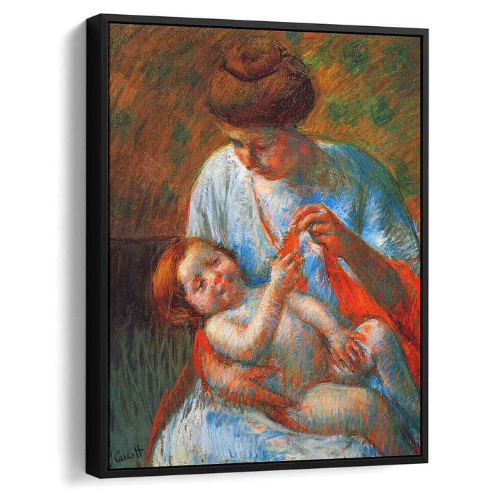 Baby Lying on His Mother s Lap, reaching to hold a scarf by Mary Cassatt