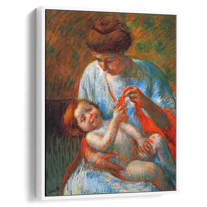 Baby Lying on His Mother s Lap, reaching to hold a scarf by Mary Cassatt