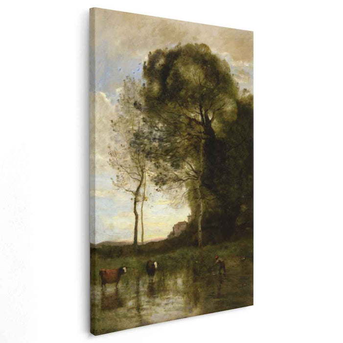 Banks of a Pond in Normandy (1870) by Camille Corot