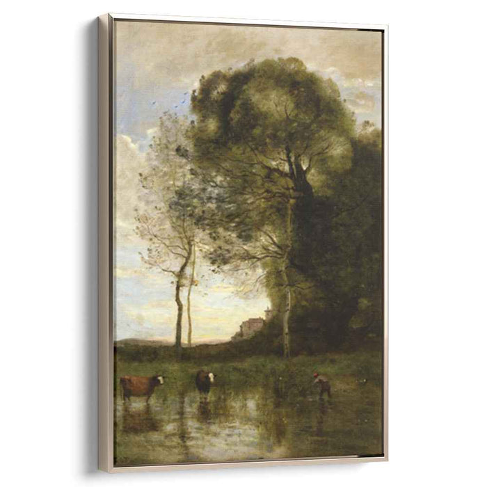 Banks of a Pond in Normandy (1870) by Camille Corot
