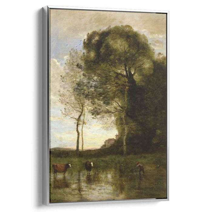 Banks of a Pond in Normandy (1870) by Camille Corot