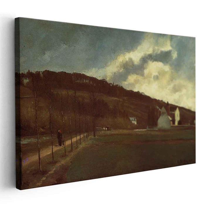 Banks of the river Marne in winter (1866) by Camille Pissarro