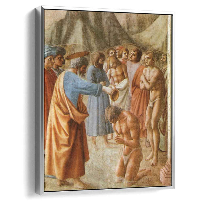 Baptism of the Neophytes (1427) by Masaccio