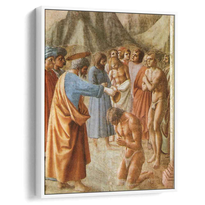 Baptism of the Neophytes (1427) by Masaccio