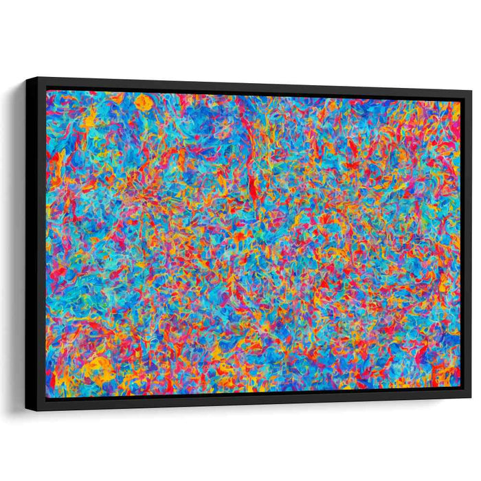 Vibrant Explosion: Abstract Expressionist Color Explosion Canvas Art Print