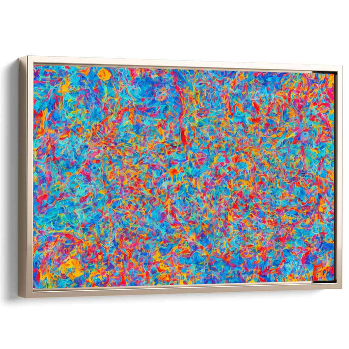 Vibrant Explosion: Abstract Expressionist Color Explosion Canvas Art Print