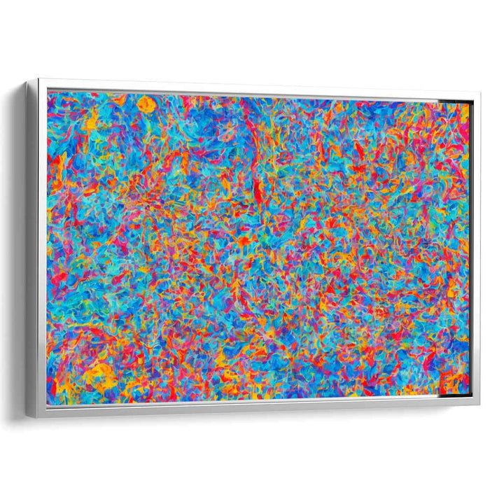 Vibrant Explosion: Abstract Expressionist Color Explosion Canvas Art Print