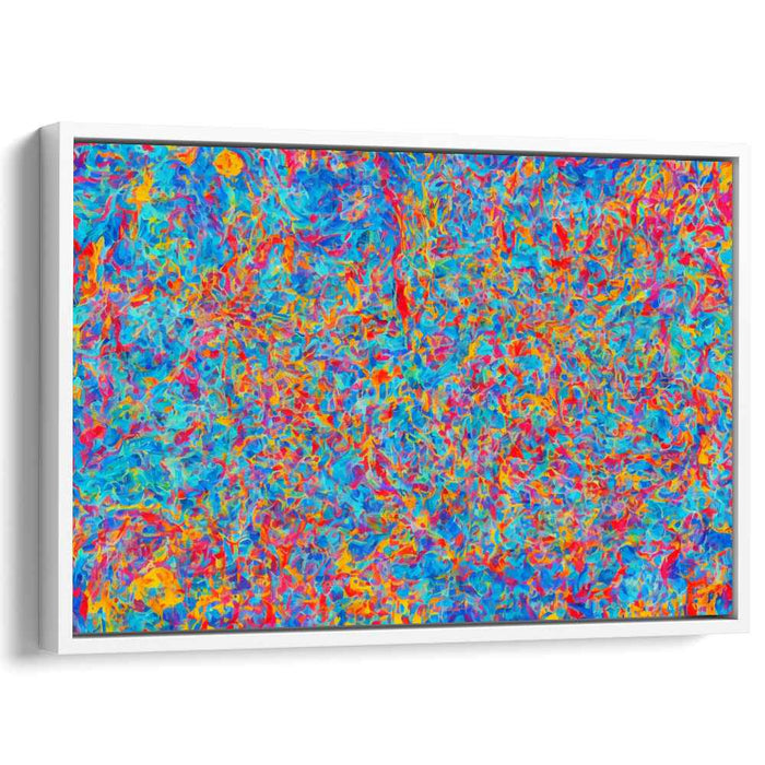 Vibrant Explosion: Abstract Expressionist Color Explosion Canvas Art Print