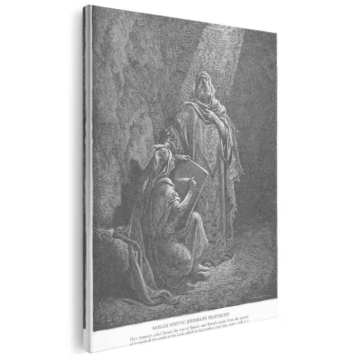 Baruch Writes Jeremiah's Prophecies by Gustave Dore