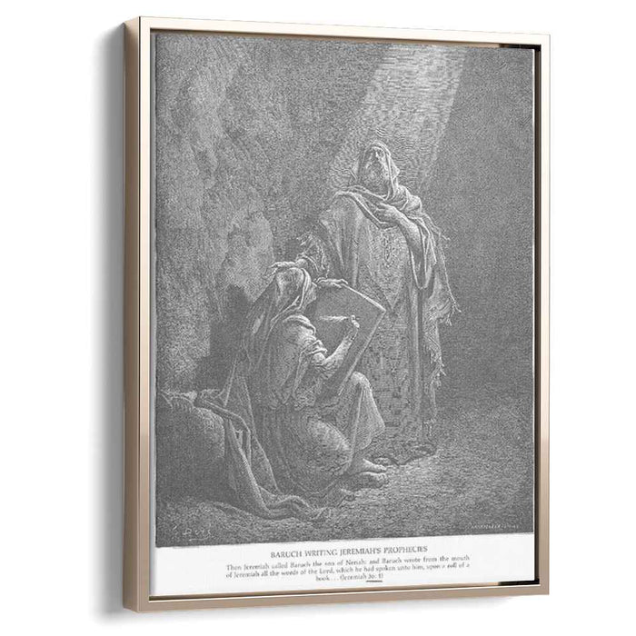Baruch Writes Jeremiah's Prophecies by Gustave Dore