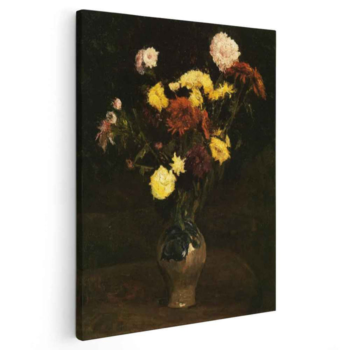 Basket of Carnations and Zinnias (1886) by Vincent van Gogh