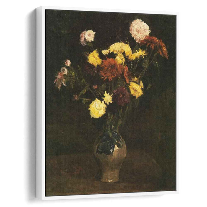 Basket of Carnations and Zinnias (1886) by Vincent van Gogh