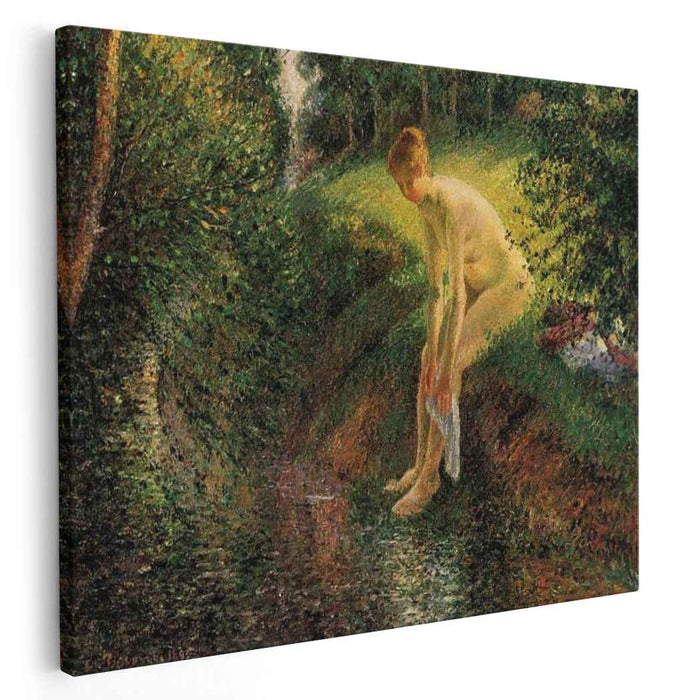 Bather in the Woods (1895) by Camille Pissarro