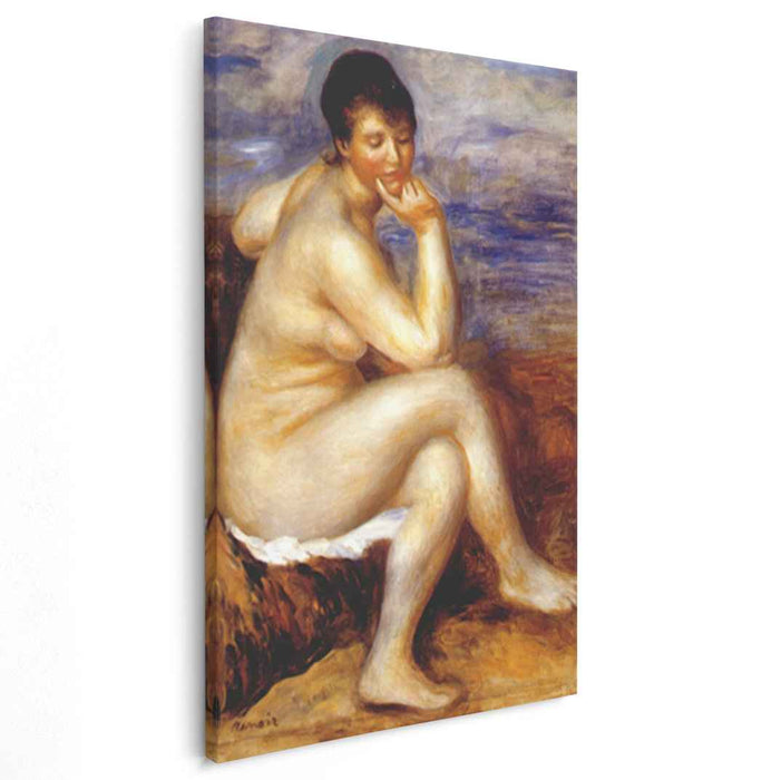 Bather with a rock (1880) by Pierre-Auguste Renoir