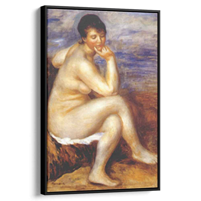 Bather with a rock (1880) by Pierre-Auguste Renoir