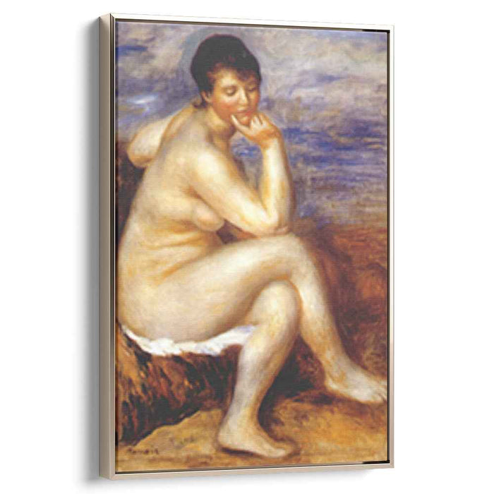 Bather with a rock (1880) by Pierre-Auguste Renoir
