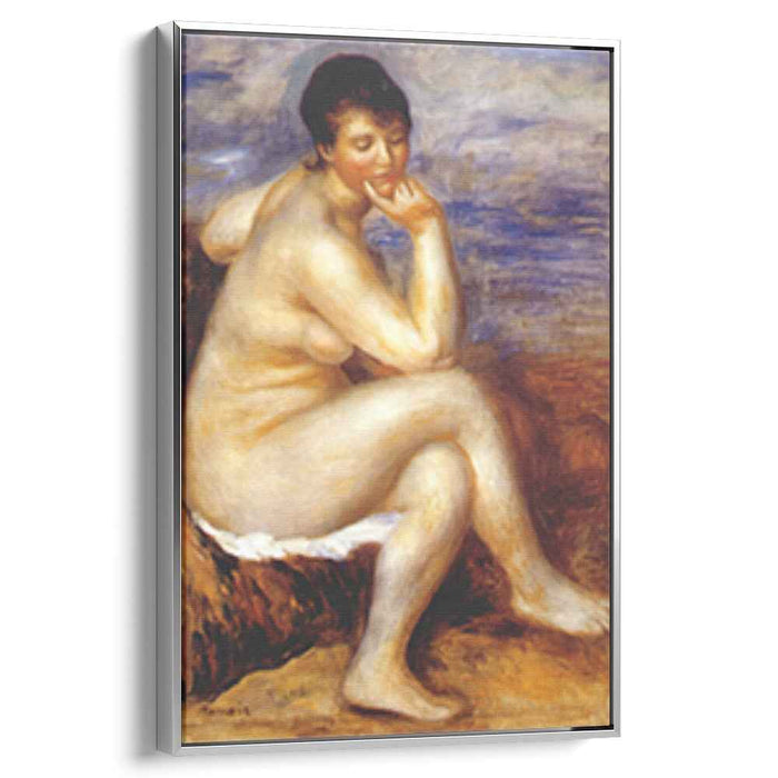 Bather with a rock (1880) by Pierre-Auguste Renoir
