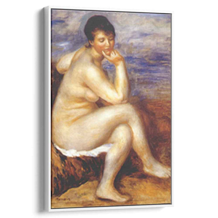 Bather with a rock (1880) by Pierre-Auguste Renoir