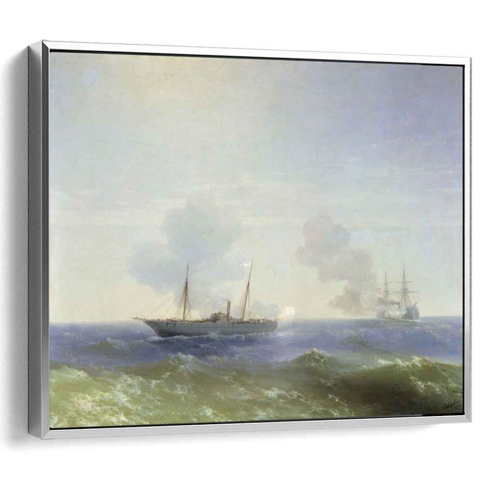 Battle of steamship Vesta and Turkish ironclad (1877) by Ivan Aivazovsky