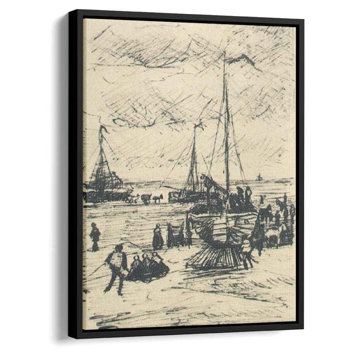 Beach and Boats (1882) by Vincent van Gogh