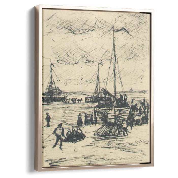 Beach and Boats (1882) by Vincent van Gogh