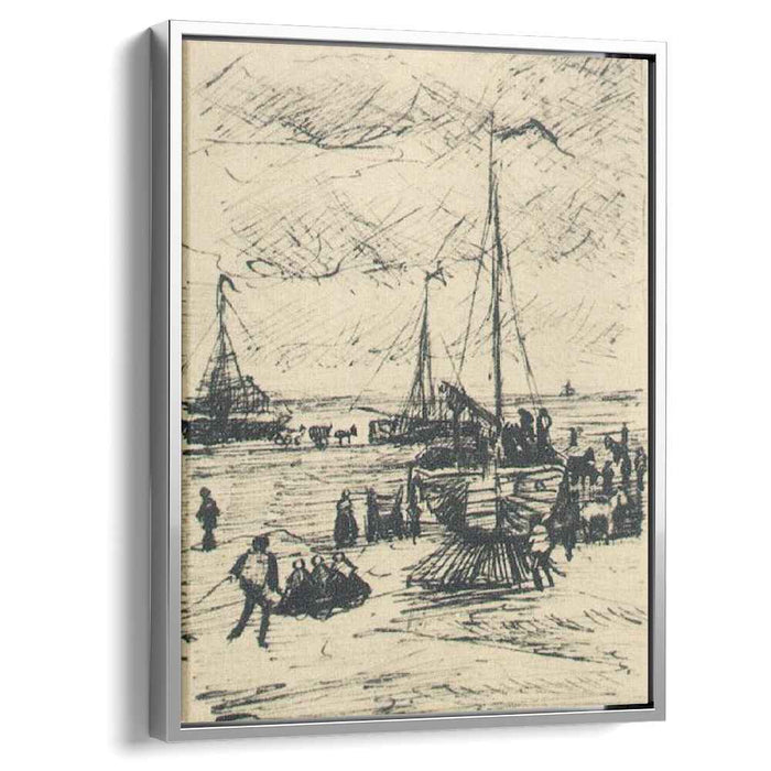 Beach and Boats (1882) by Vincent van Gogh