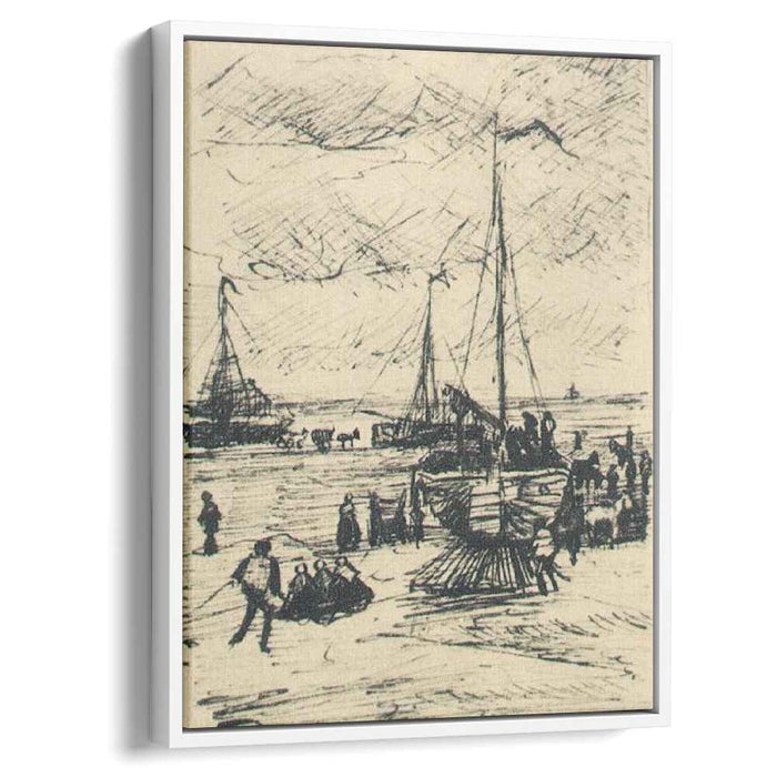 Beach and Boats (1882) by Vincent van Gogh