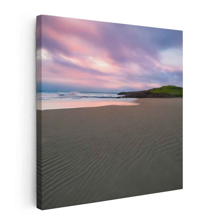 Seashore Melody: Coastal Serenity in Soft Pastels Canvas Art Print