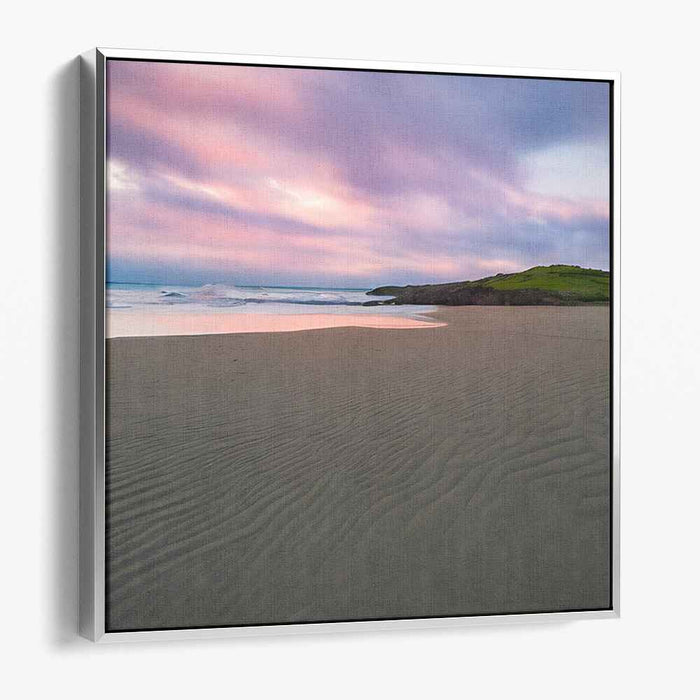 Seashore Melody: Coastal Serenity in Soft Pastels Canvas Art Print