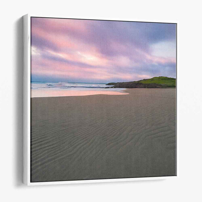 Seashore Melody: Coastal Serenity in Soft Pastels Canvas Art Print