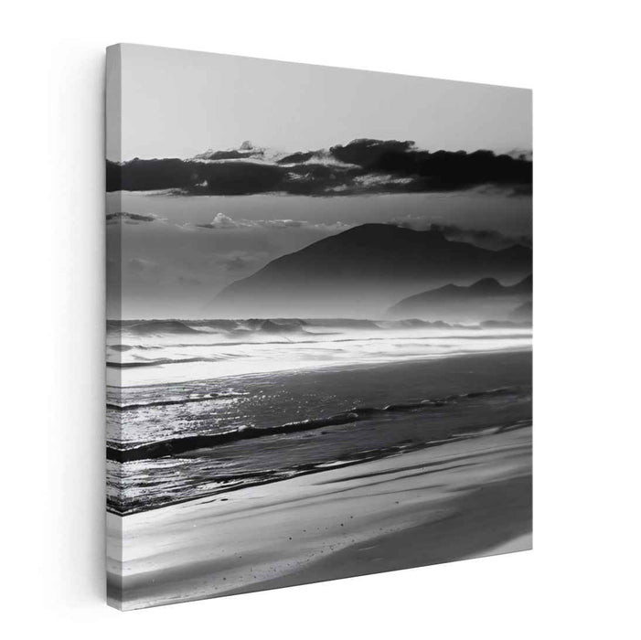 Monochrome Seaside Escape: Black and White Coastal Landscape Photography
