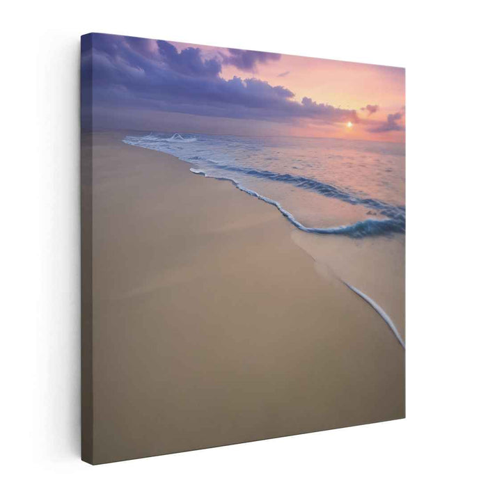 Twilight's Embrace: Captivating Sunset Seascape Canvas Art