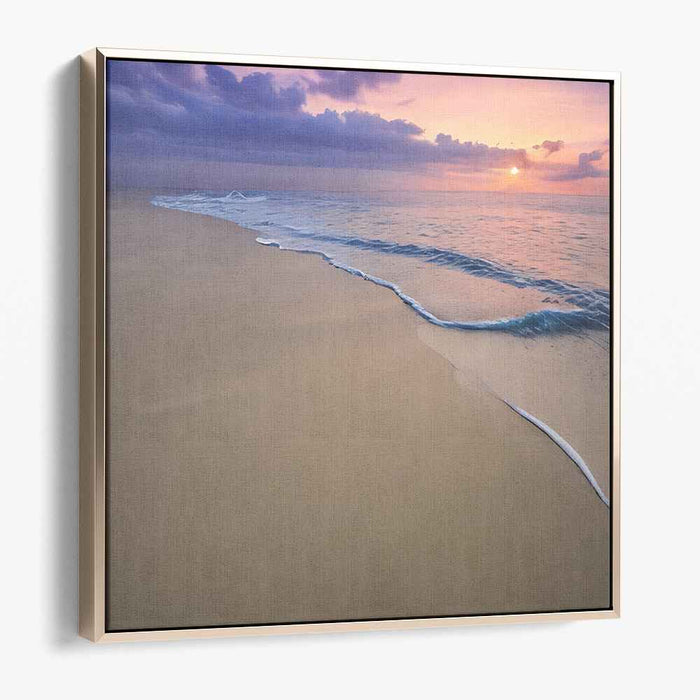 Twilight's Embrace: Captivating Sunset Seascape Canvas Art