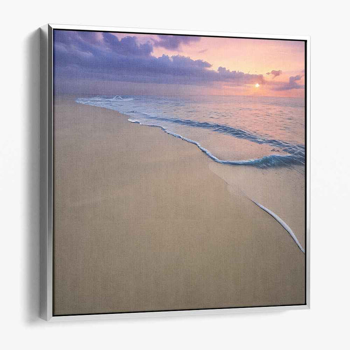 Twilight's Embrace: Captivating Sunset Seascape Canvas Art
