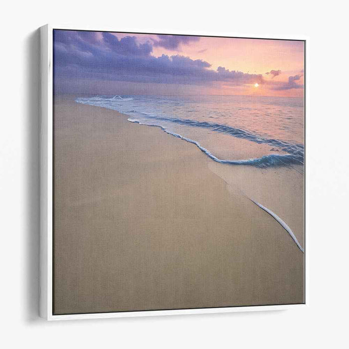 Twilight's Embrace: Captivating Sunset Seascape Canvas Art