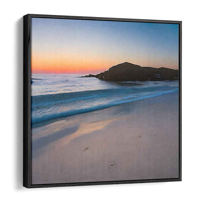 Tides of Realism: Realistic Ocean and Sand Canvas Art Print