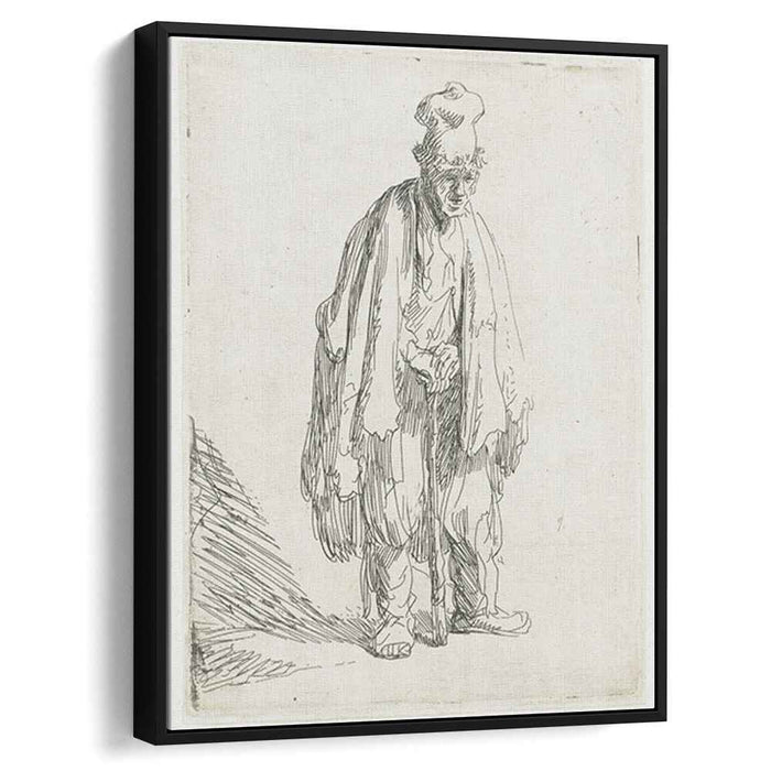 Beggar in a High Cap Standing (1629) by Rembrandt