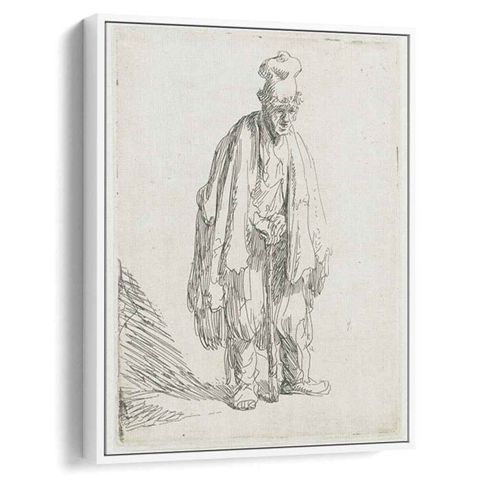 Beggar in a High Cap Standing (1629) by Rembrandt