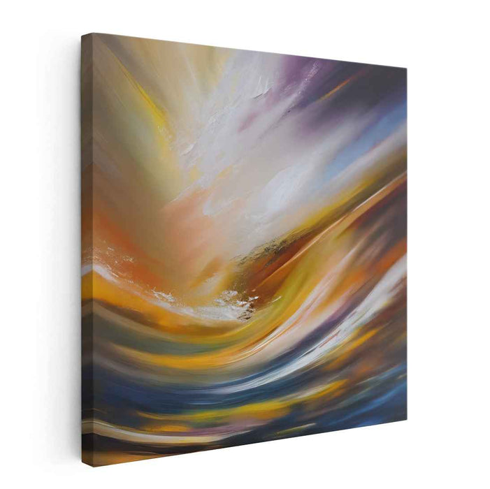 Ethereal Serenity Whirlwind: Dynamic Abstract Vortex Canvas Art