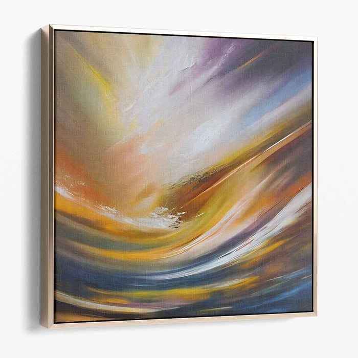 Ethereal Serenity Whirlwind: Dynamic Abstract Vortex Canvas Art
