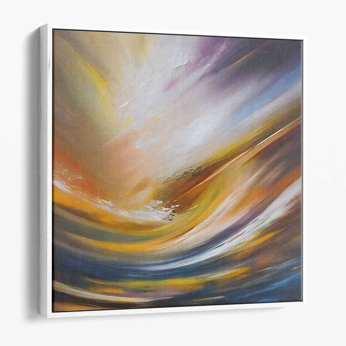 Ethereal Serenity Whirlwind: Dynamic Abstract Vortex Canvas Art