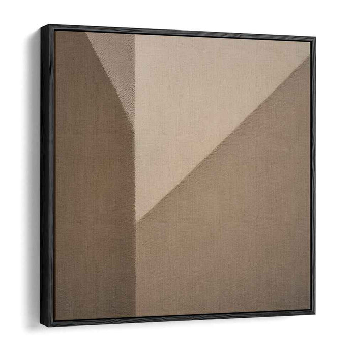Earthy Tones Whisper: Minimalist Beige and Brown Canvas Art Print